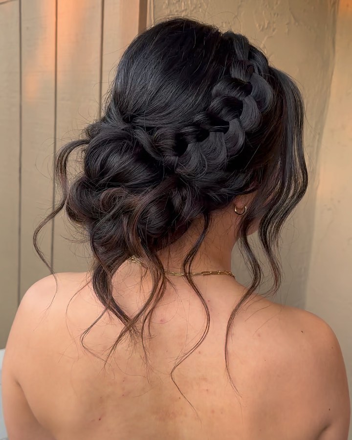 Boho Braided Updo Hairstyles for Bridesmaid Women – rachylkathleenhair – 1