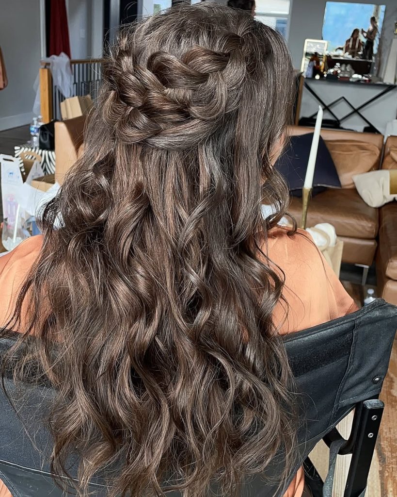 Braided Crown Hairstyles for Medium Length Hair Women  – brookmaehairstyling – 1