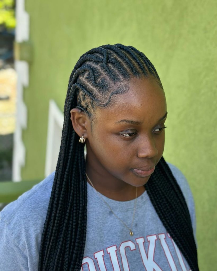 Fulani Braids Hairstyles for Hair Braided Women  – braiding.queen – 1