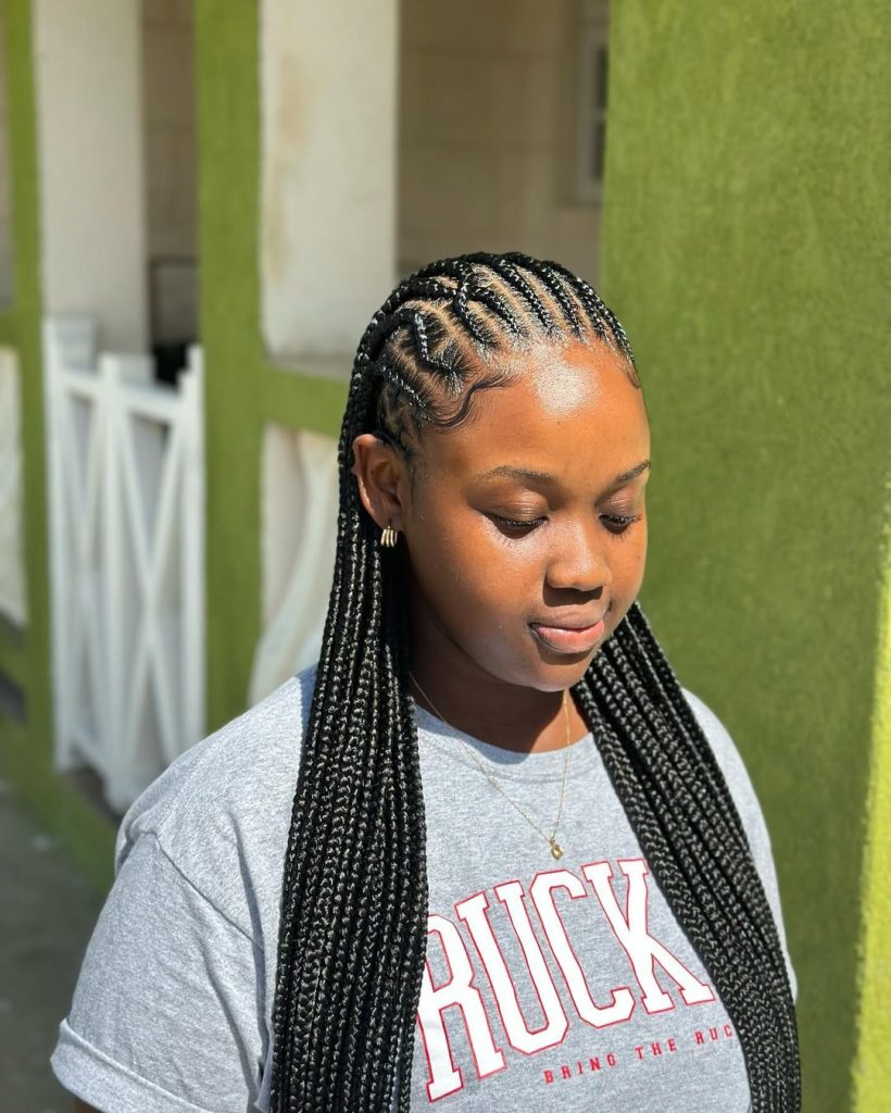 Fulani Braids Hairstyles for Hair Braided Women  – braiding.queen – 3