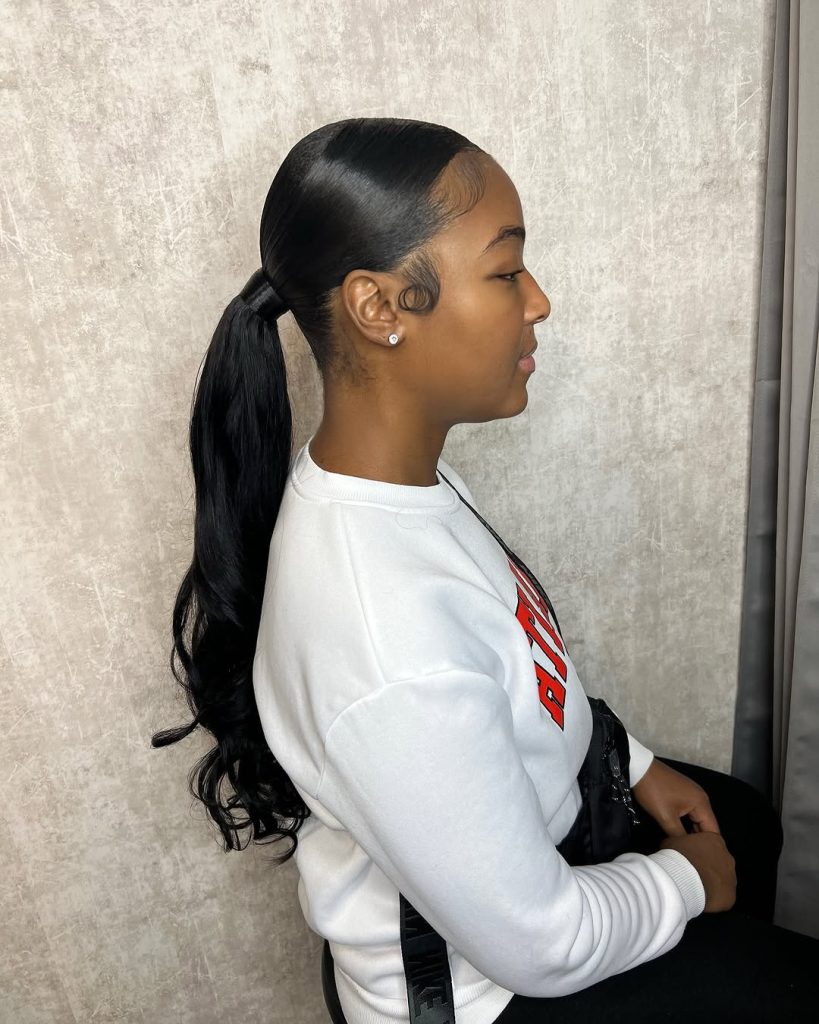 Low Sleek Ponytail Hairstyles for Black Women  – hairbytyflyy – 1