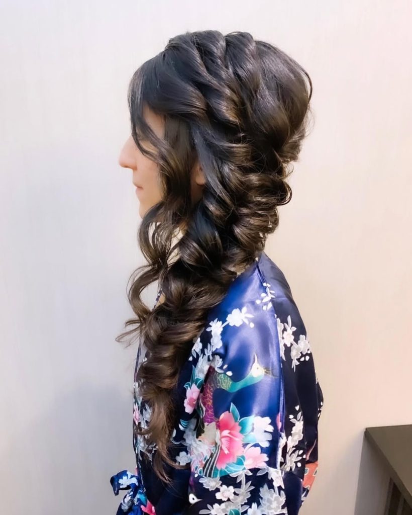 Romantic Side Braid Hairstyles for Bridesmaid Women – liezelstyles – 1