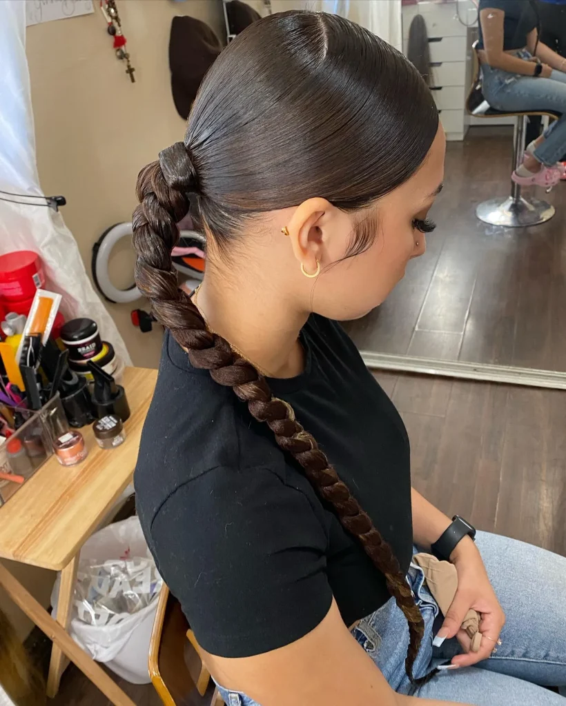 Low Braided Ponytail for women – braidedbyclara – 2