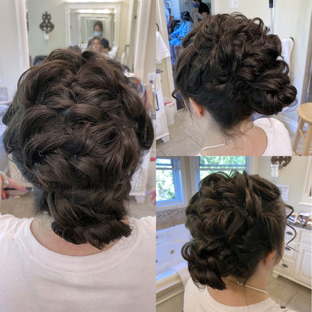 Curled Updo for women – selinabeautylounge