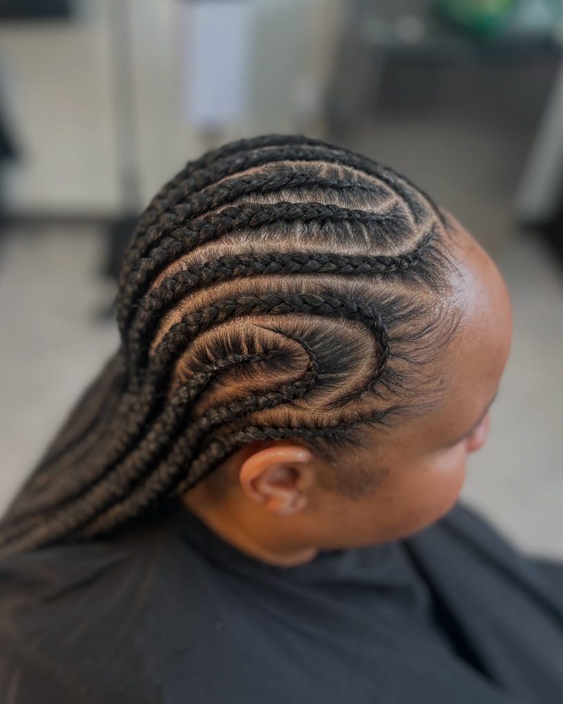 Extended Cornrows with a Back Fade for women – ssimoneslays