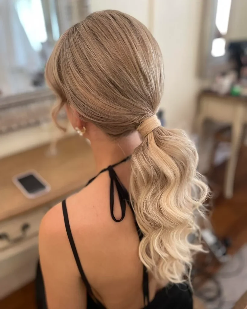 Textured Low Ponytail for women – sarahcourtneyhairartist – 2