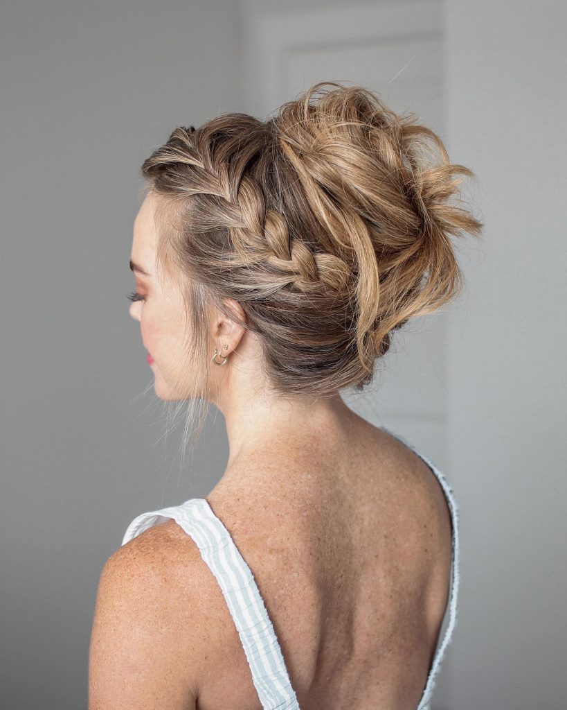 Twisted French Braid Updo for women – missysueblog