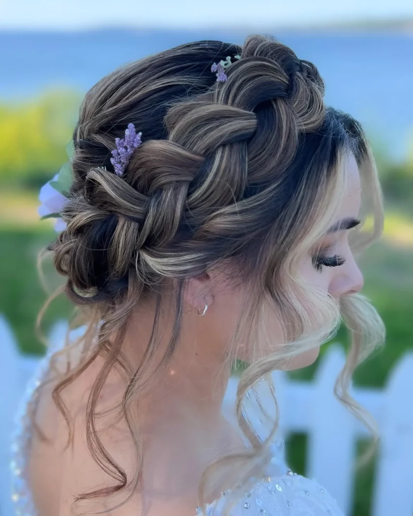 Winter Braided Crownn β weddinghairbyrhianna β 2